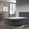 Boxspringset met opbergruimte - antraciet - tweepersoons - Space