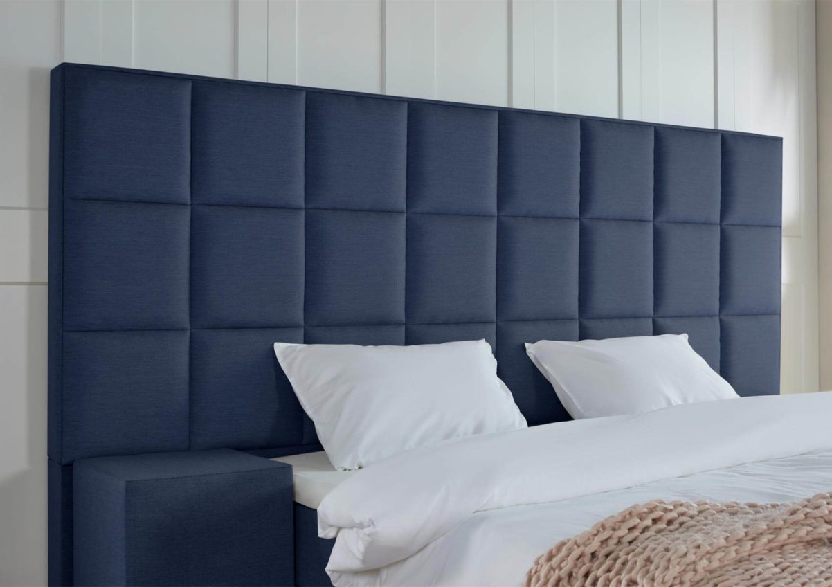 boxspring napoli hoofdbord xxl blauw 2-persoons 8