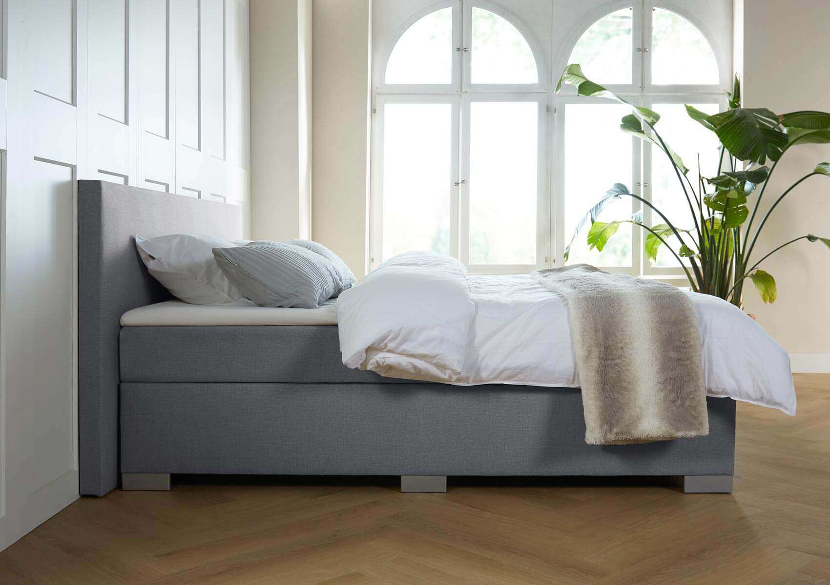 boxspring Nantes grijs 1 matras 5