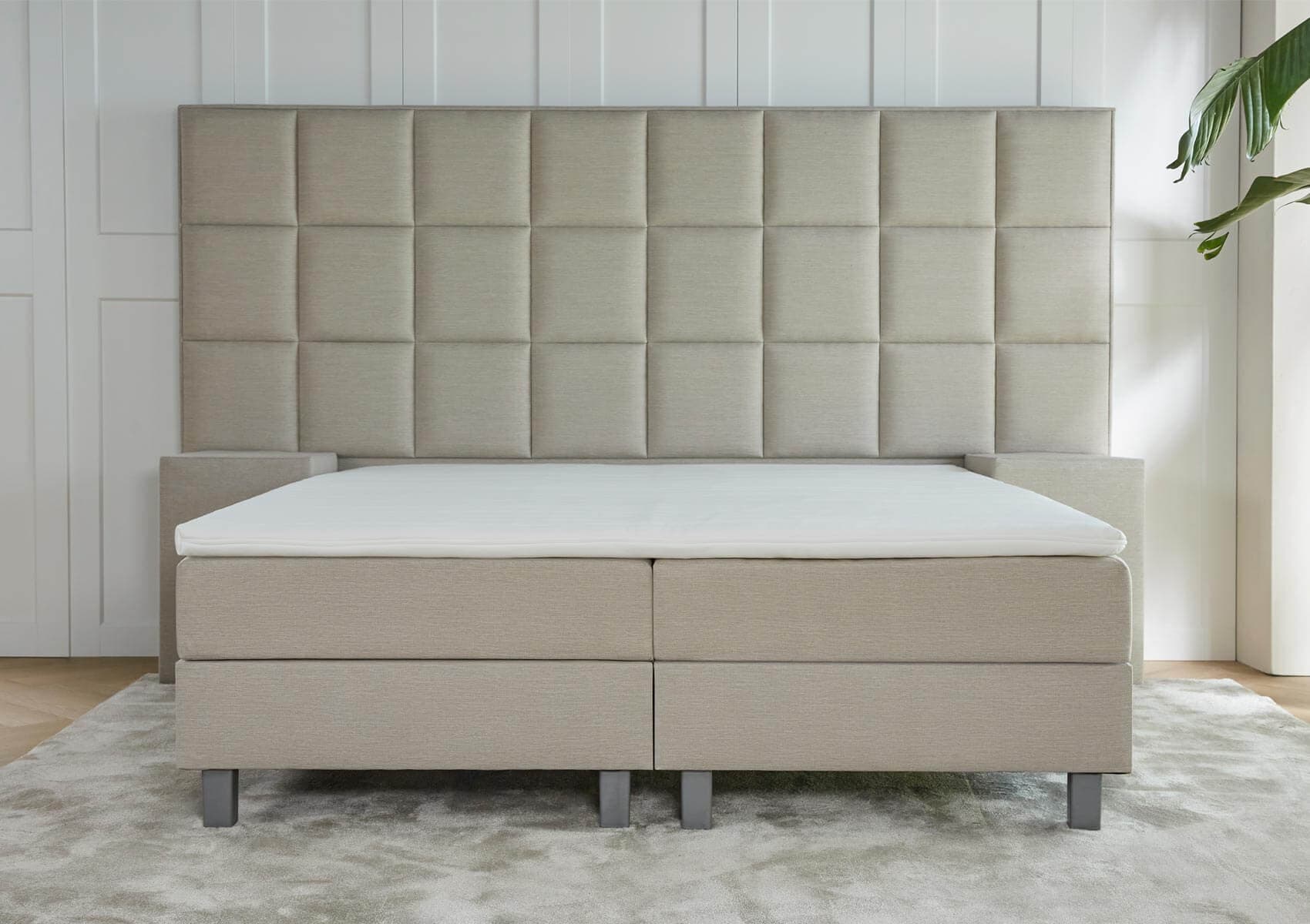 boxspring napoli hoofdbord xxl beige 2-persoons 1
