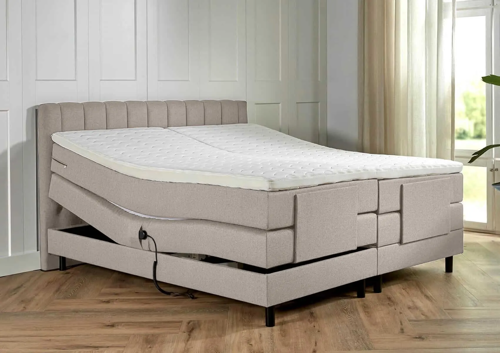 elektrische boxspring verona 2-persoons beige