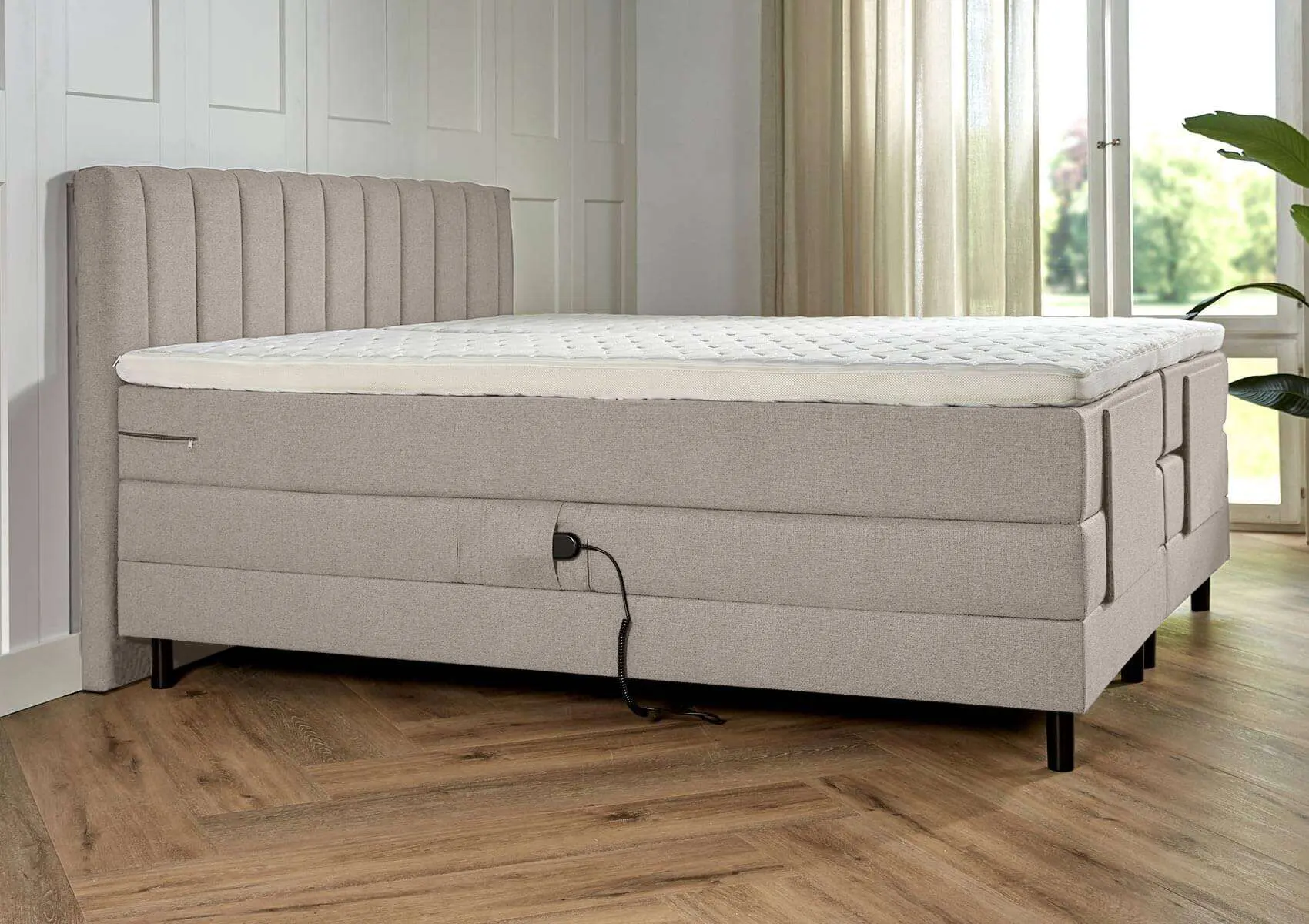 elektrische boxspring verona 2-persoons beige