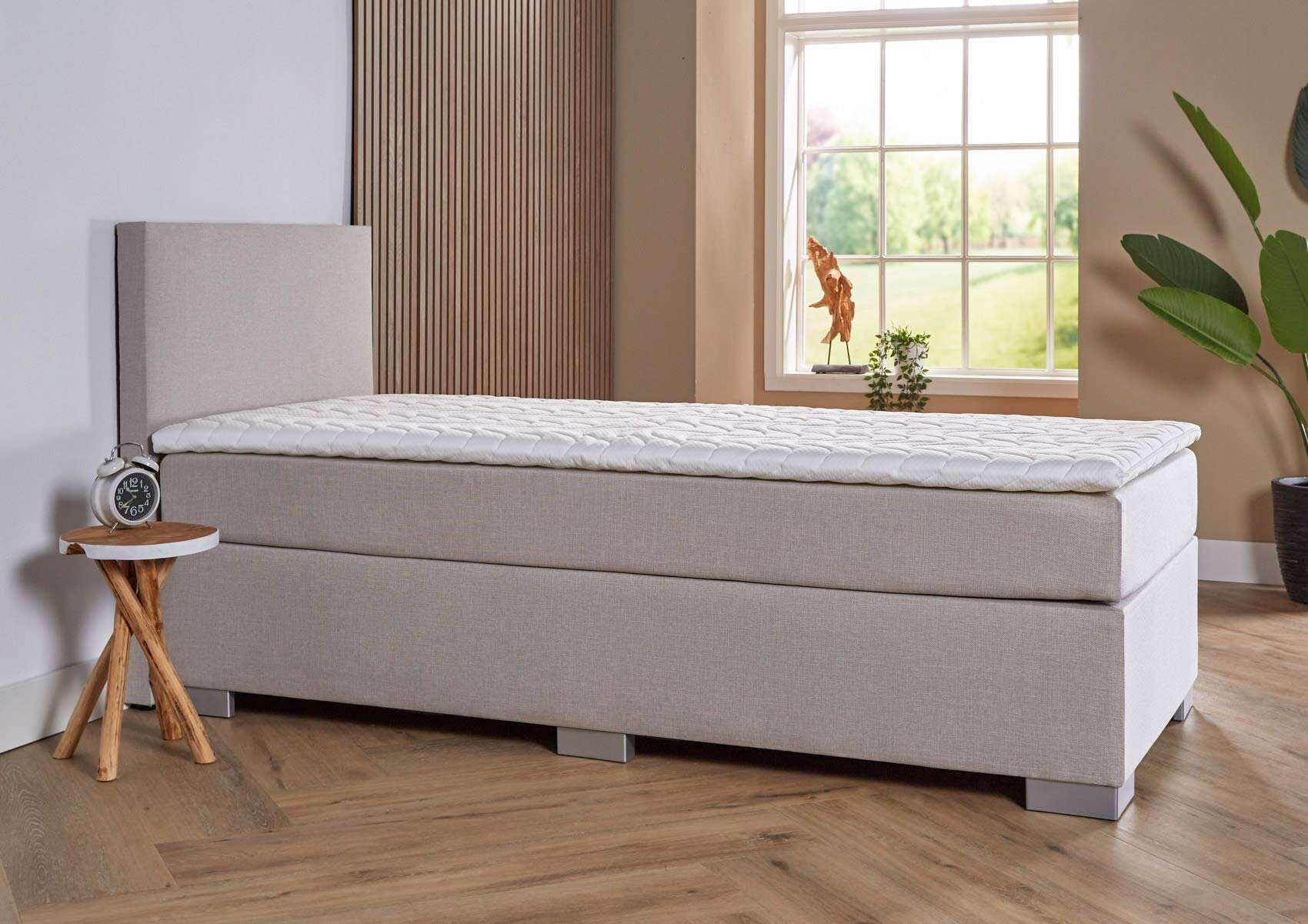 1-Persoons boxspring Cannes beige