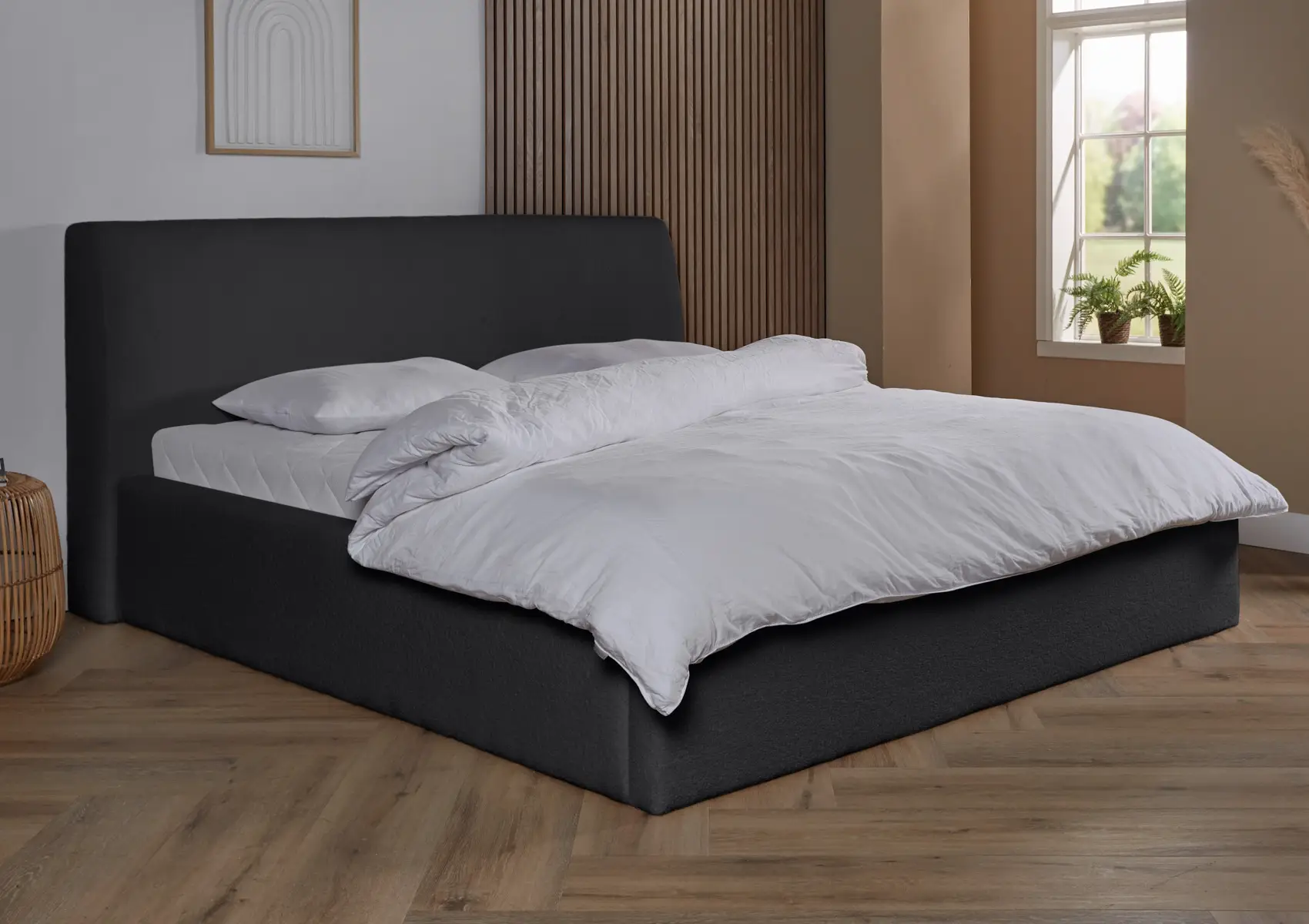 Bedframe Palma Boxspring zwart