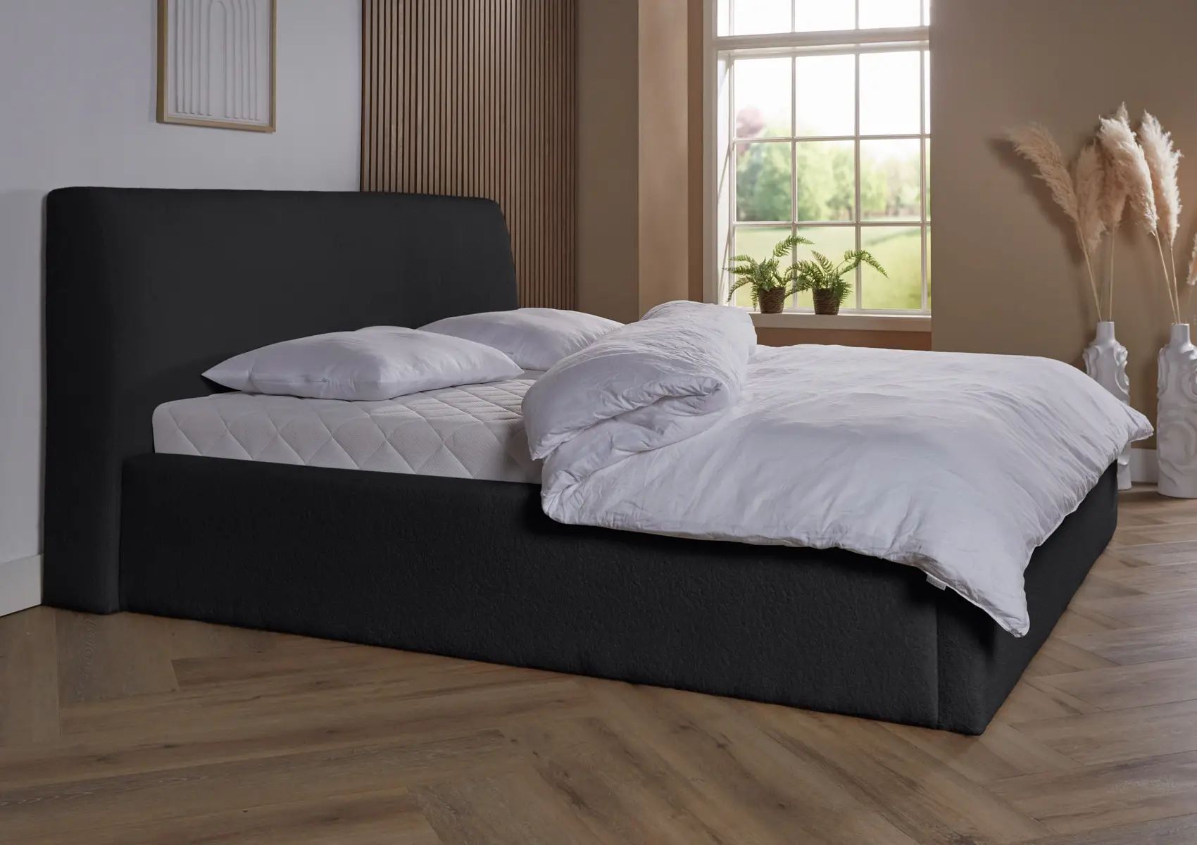 Bedframe Palma Boxspring zwart