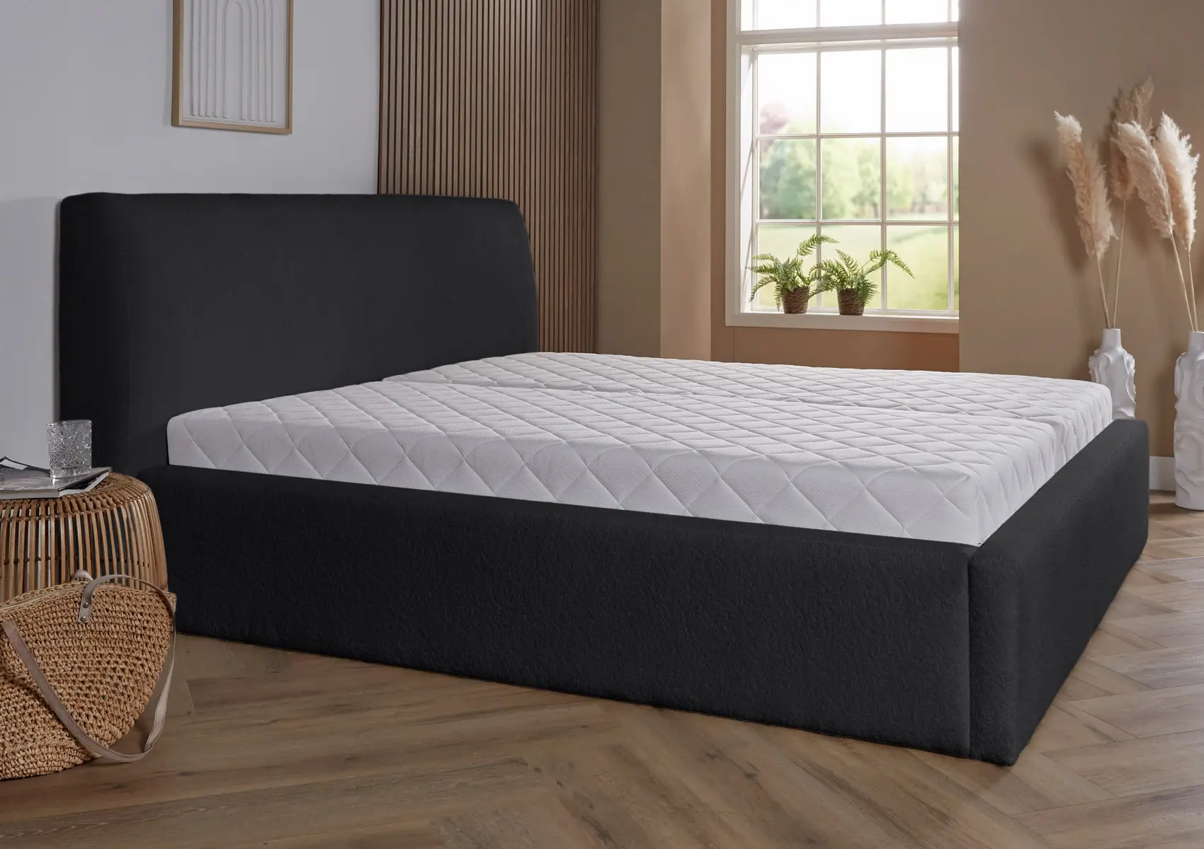 Bedframe Palma Boxspring zwart
