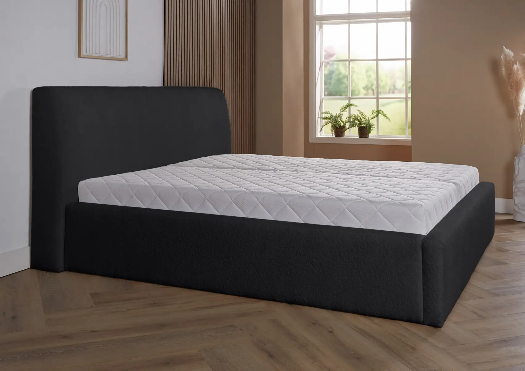 Bedframe Palma Boxspring zwart