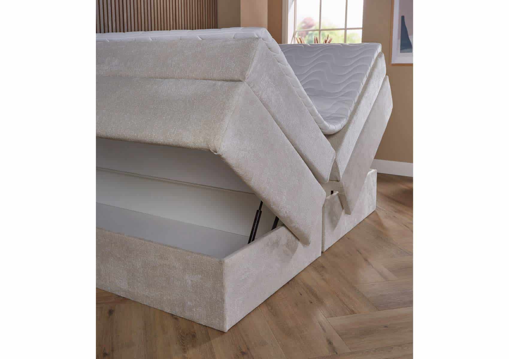 Opberg boxspring Sicilië- 2-persoons-beige