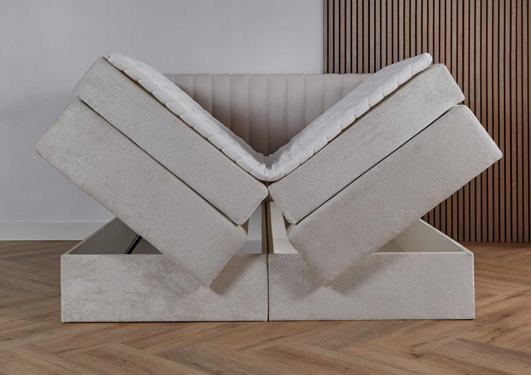 Opberg boxspring Sicilië- 2-persoons-beige