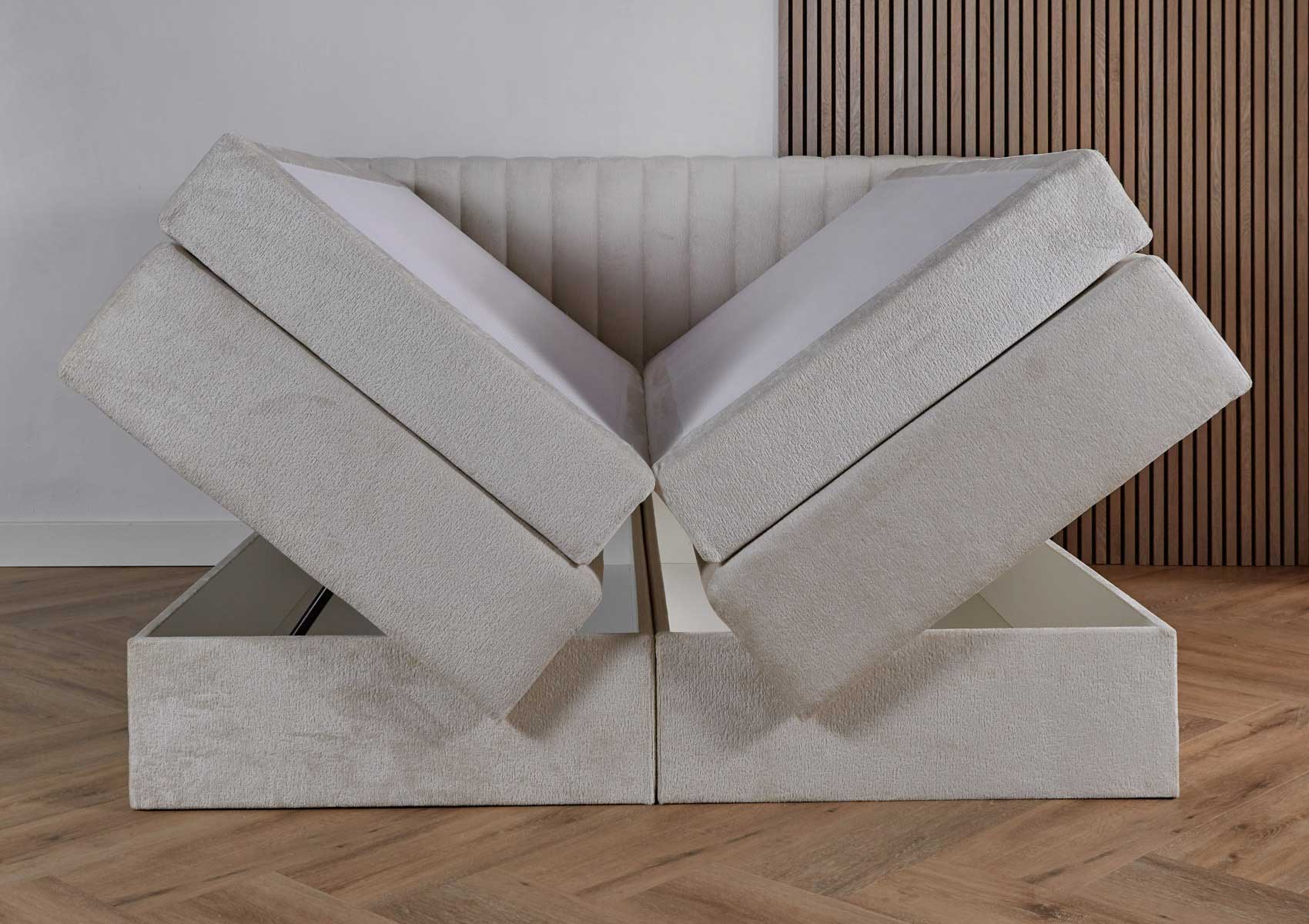 Opberg boxspring Sicilië- 2-persoons-beige