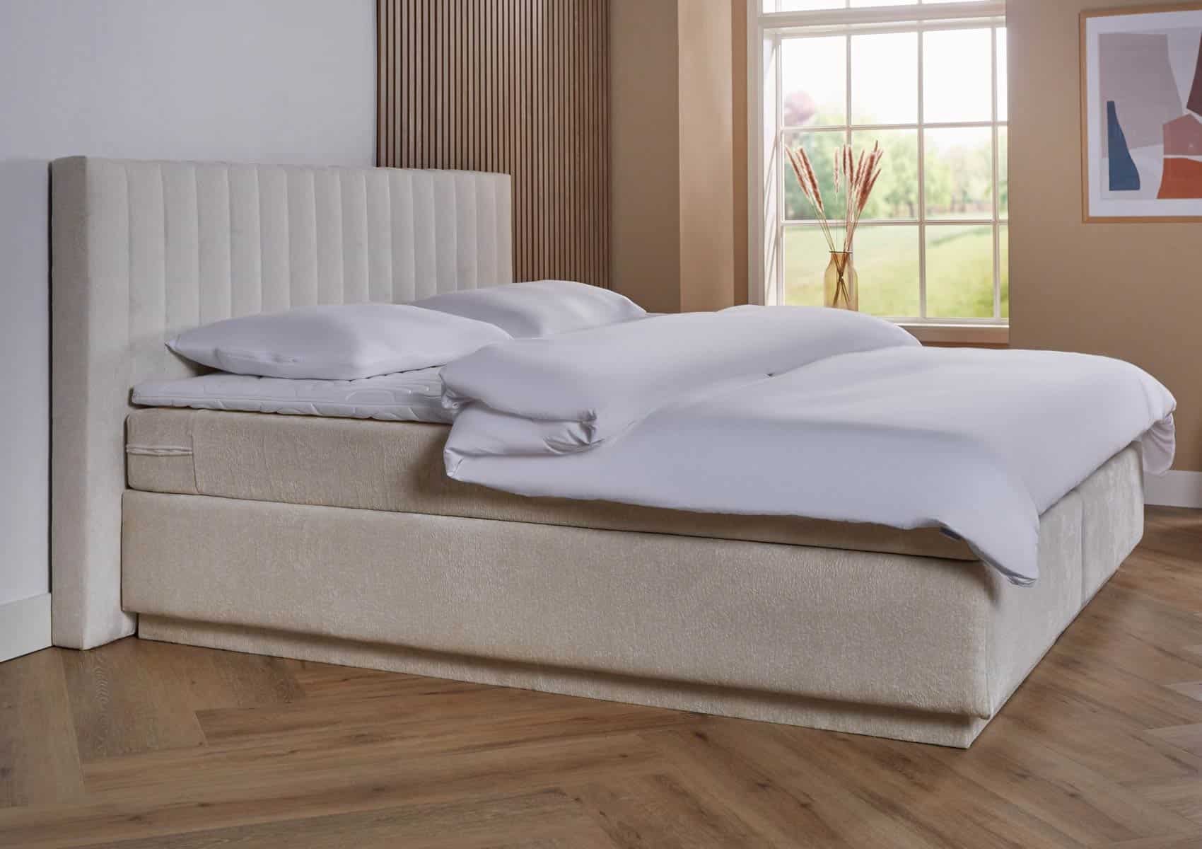 Opberg boxspring Sicilië- 2-persoons-beige